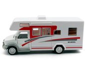 Autocaravana de lujo, vehículo recreativo, remolque, caravana, aleación de Metal, modelo de coche fundido a presión, colección de juguetes para bebés, regalo