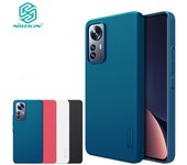 NILLKIN Funda protectora súper esmerilada para Xiaomi Mi 12 Lite, funda para teléfono ultrafina, mate, rígida, de policarbonato, antihuellas, a prueba de golpes Xiaomi Mi 12 Lite negro