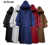 Vestido de Cosplay para hombres y mujeres, bata de Halloween, capa Grim Reaper, disfraz en forma de manto, disfraz de escenario con capucha de Anime S blanco
