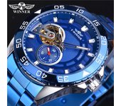 T-Winner Reloj mecánico automático de Movimiento mecánico Hueco Informal de Moda para Hombres