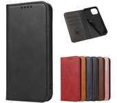 Funda magnética para iPhone 14, 12 Pro Max, mini, 11, 13, 7, 8 Plus, 6, XR, XS, SE 2020, de cuero de lujo con tapa abatible. iPhone 12 Pro Max caqui