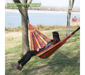 Silla hamaca de lona: Columpio para interiores y exteriores para niños y adultos, diseño antivuelco para acampar y uso doméstico. 280*80 rojo