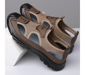 Sandalias transpirables de verano para hombre, con agujeros de malla hueca, antideslizantes, ligeras, para deportes al aire libre, playa y ocio. 44 negro
