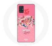 Coque pour Samsung Galaxy A51 TWICE Logo Rouge Affiche What Is Love