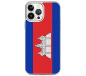Funda iPhone - Cambodge - Drapeau - Souple - Multicolore - Compatible iPhone 13 Pro Max