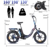 Bicicleta eléctrica plegable con neumático ancho, bicicleta urbana de 16AH, FAFreees F20 250W36V18AH