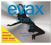 Compresas Sanitarias Evax Liberty Night Normal Con Alas 12 Unidades