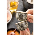 Taza de té de 65 ml con diseño de paisaje, hecha a mano, para el hogar, con aroma a taza de té, juego de té, vajilla para té. 65ML