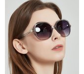 Gafas de sol femeninas de diamante retro con montura grande Gafas de sol de playa UV one size