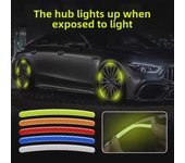 20 pegatinas reflectantes para bujes de ruedas de coches y motos