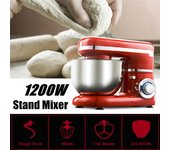 Batidora de tazón de acero inoxidable de 4L, batidora de cocina, crema, huevos, batidor de masa para pasteles, máquina mezcladora de pan, procesador de alimentos