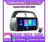 Android Car Radio Carplay para Toyota RAV4 2001-2006 reproductor de vídeo Multimedia para coche navegación GPS WIFI 2 + 32GB 1+16GB
