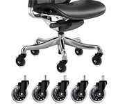 Rueda giratoria de 3 pulgadas para silla de oficina, rueda giratoria de PU, rueda de repuesto para muebles, rueda universal