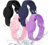 Funda Pulsera Correa de Silicona Pulsera de Silicona para Niños Nueva Pulsera para Niños para Apple Airtag púrpura