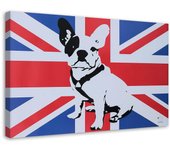 Cuadros en Lienzo Bulldog Inglés del arte pop 60x40 varios colores