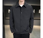 Chaqueta de hombre Primavera y otoño Invierno Año Chaqueta de hombre Chaqueta de hombre Guapo Casual M negro