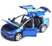 Juguete Diecast Model X Cars, 1:Coche de juguete a escala 32, modelo X90 de aleación Tesla, apertura de puerta de vehículo de aleación con luces y música, juguetes para niños 15*7*4.5cm blanco