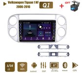 Para Volkswagen Tiguan 1 NF 2006-2016 con botón perilla Android Car Radio reproductor Multimedia navegador estéreo GPS 2 Din 1 + 16GB 1+16GB