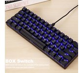 Teclado mecánico para juegos MOTOSPEED CK61 RGB con interruptores Kailh BOX, 61 teclas, antiefecto fantasma y retroiluminación para juegos, color negro negro