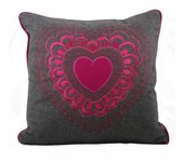 Funda de cojín Riva Home Scandi Valentine 45x45cm marrón toscana