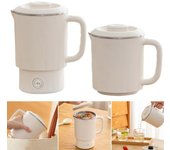 Hervidor eléctrico de viaje plegable de 800 ml, diseño de doble capa, calentamiento rápido, protección contra sobrecalentamiento, hervidor de agua pequeño de 600 W. UK