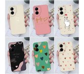 Funda de teléfono para OPPO Realme C33 C35 C55 C11 C20 C30 GT Neo moda a prueba de golpes amor corazón líquido silicona suave TPU para Realme Fundas Coque parachoques Realme C33