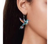 Elegantes pendientes de colibrí varios colores