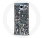 Coque pour Samsung Galaxy A8 2018 Game of Thrones Saison 8 Le Trône de Fer Affiche Personnages Fond