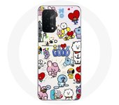 Coque Maniacase pour pour Oppo A74 5G BTS Bangtan Sonyeondan BT21 Van Tata Chimmy Cooky Rj Koya Mang Et Shooky