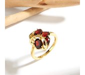 Anillo de piedras preciosas de Plata de Ley 925 con granate rojo natural, joyería fina para mujer, mamá, esposa, bonito regalo, joyería bolai 2024 us ring size 6# rojo