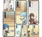 Funda de teléfono Genshin Impact Klee Qiqi Xiao para Oppo A54 A53 A52 A9 2020 A15 A95 A16 A76 A74 A12 Find X5 SE Reno6 Pro Plus 5G Oppo A53