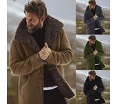 Chaqueta de invierno superior, chaqueta cálida y esponjosa, abrigo para hombre M verde