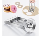 Molde profesional para rosquillas, herramientas multifuncionales para hornear resistentes al desgaste plata