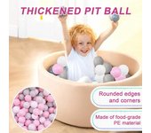 100 piezas/juego de pelotas de billar de 3 colores, gruesas, de polietileno, a prueba de aplastamiento, sin BPA, ftalatos, seguras para interiores y exteriores, para bebés y niños pequeños, redondas 5.5cm
