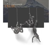 Figura de escalador de roca, artesanía delicada, decorativa, de larga duración, innovadora estatua de escalador de roca, adorno de escultura, suministros para el hogar plata