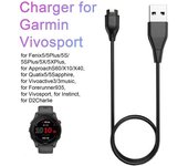 Cable de carga Universal para reloj, adaptador de cargador de sonda de Metal para Garmin 245M/158/255/955Fenix7/6/5