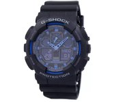 Reloj Casio G-Shock con alarma de hora mundial GA-100-1A2 GA-100 para hombre negro