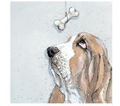 Impresión de la hora del capricho de Bev Davies 30cm x blanco/marrón