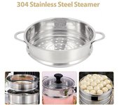 Cesta de vapor para utensilios de cocina con cesta de drenaje de doble asa, nueva rejilla de vapor 26cm