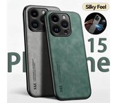 Funda de cuero de lujo para iPhone 15 14 11 13 12 Pro Max Mini XR 15 14 Plus Funda a prueba de golpes para iPhone XS Max 8 7 SE Accesorios For iPhone 15 ProMax negro