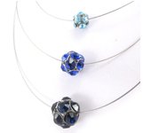 Les Trésors De Lily [J8955] - Collar de cable azul 'Sissi' azul