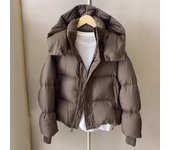 Ropa acolchada de algodón de plumón para mujer, abrigo corto de invierno grueso y a la moda, chaqueta holgada acolchada de algodón, 2024 S negro