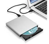 Grabadora de unidad CD-RW combinada de DVD externa USB 2.0 para computadora de escritorio PC portátil plata