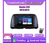 Reproductor de vídeo Multimedia para Radio de coche Android 2 Din de 8 pulgadas para Mazda CX5 2012-2015 con perilla de botón WiFi BT 1 + 32GB 1+32GB