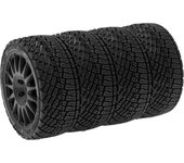 4 Uds. Coche de carreras con Control remoto neumáticos de 68*45*27mm reemplazo de neumáticos de carretera para Tamiya TT01 TT02 XV01 negro