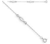 Altesse [Q4838] - Bracelet argent 'Câlin' blanc argenté (rhodié) - 5 mm blanco
