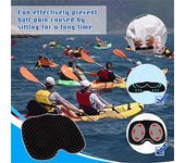 Cojín antideslizante para asiento de kayak, cojín grueso impermeable para asiento de gel, cojín para asiento de kayak con cubierta antideslizante, canoa inflable y barco, pesca, accesorios para kayak negro