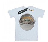 Star Wars Girls The Mandalorian The Child Basket Cotton T-Shirt 9-11 Years blanco