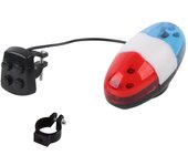 Luz delantera de bicicleta de 6 LED, práctica y segura, con 4 botones de advertencia y timbre eléctrico. Accesorio para bicicleta.