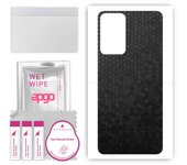 apgo Protective Skin Sticker for the back compatible with Xiaomi Redmi Note 11 Pro Plus, Wrap Film, Foil, Vinyl - Pattern Black Honeycomb
